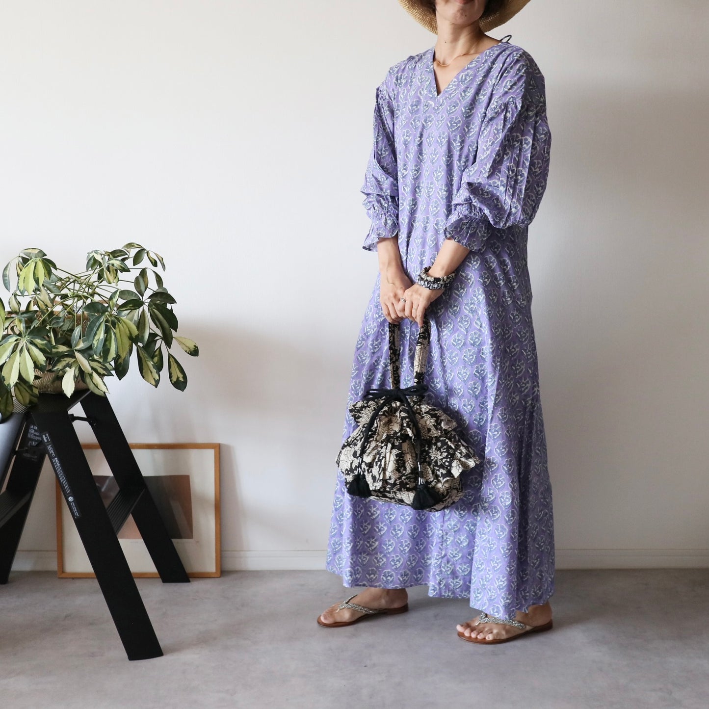 《即納》軽やかフリルの2wayキルトbag【black】