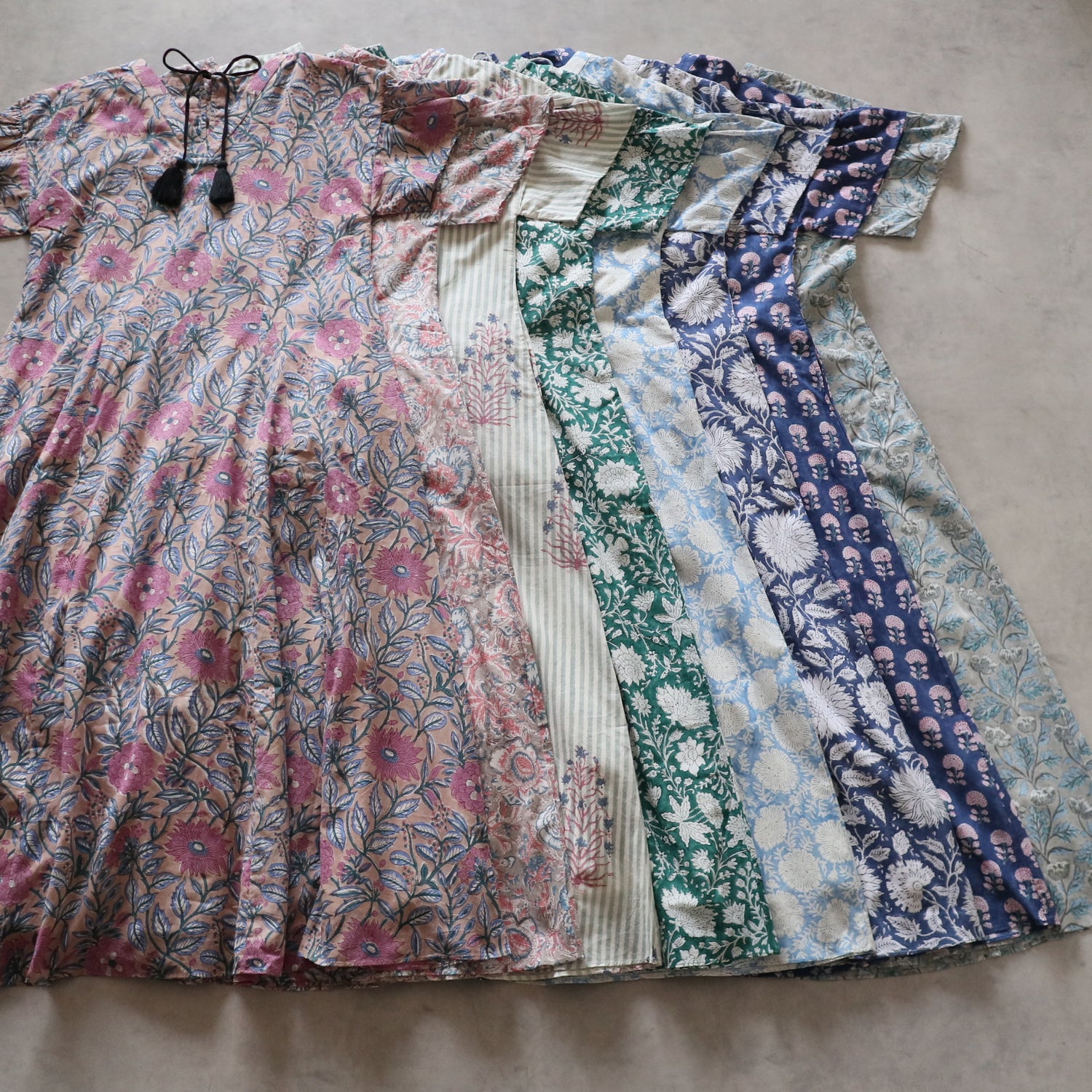 half sleeve flare dress