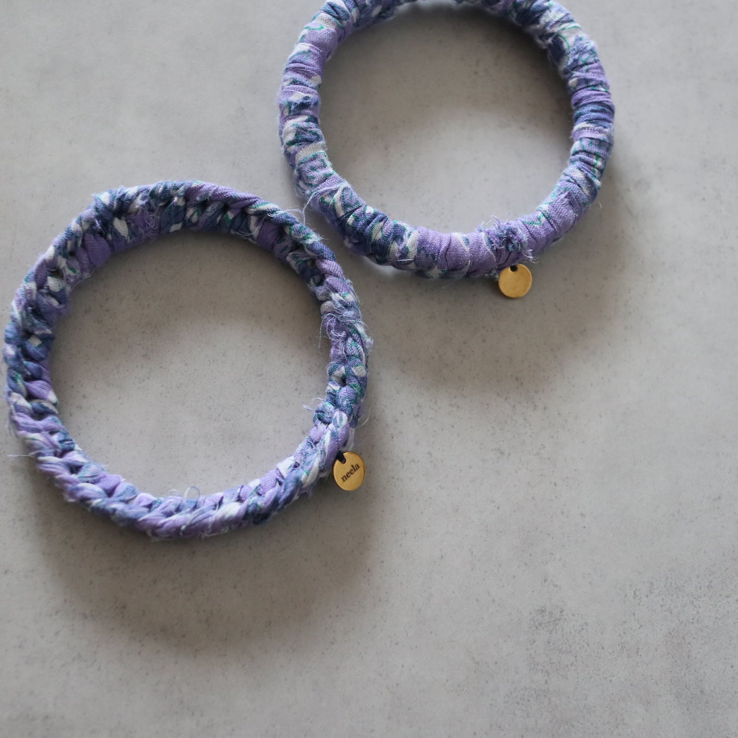 チャリティーバングル【purple & black】送料無料