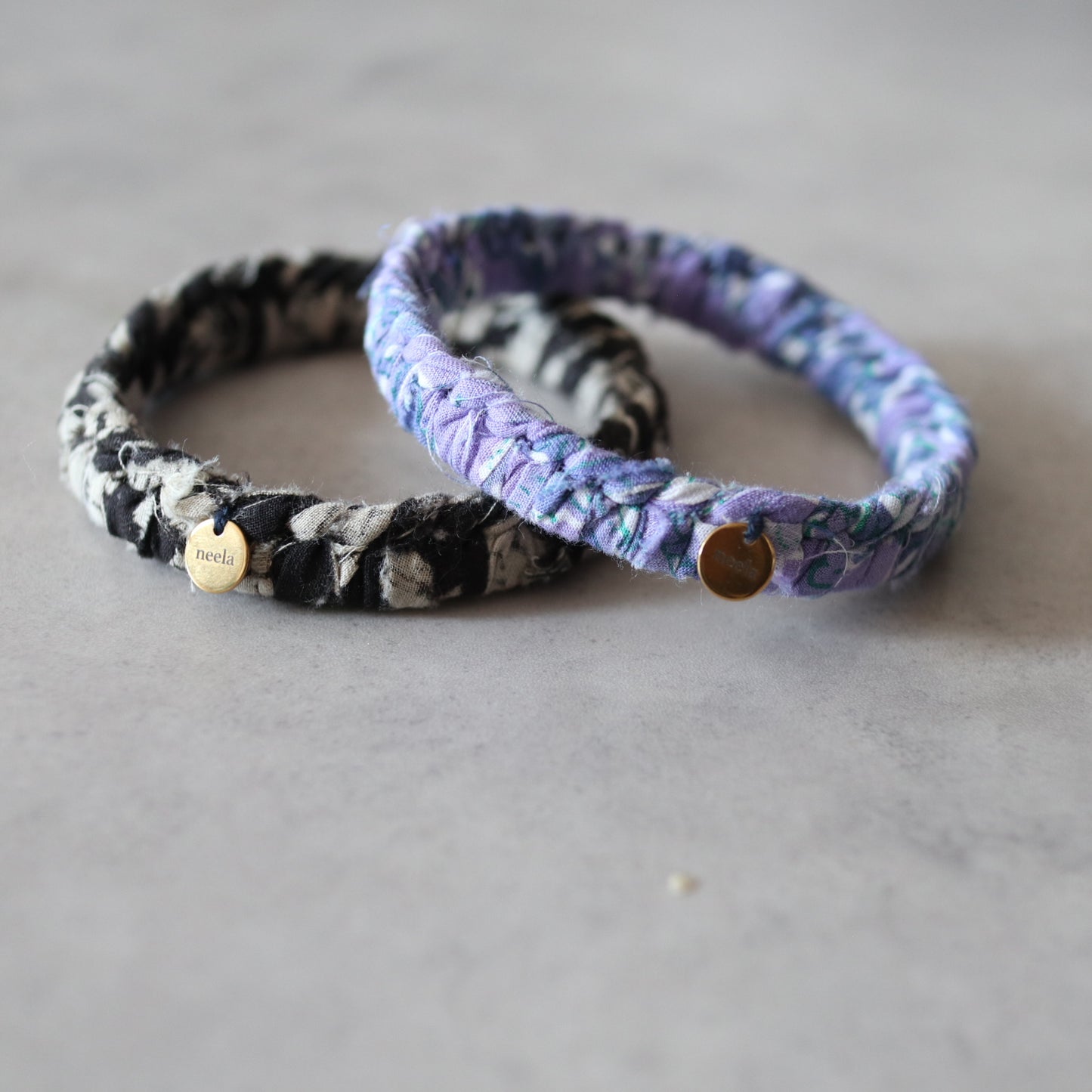 チャリティーバングル【purple & black】送料無料