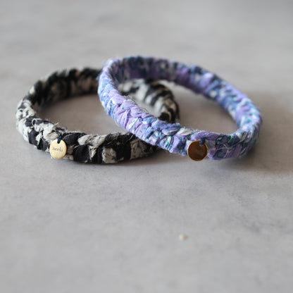 チャリティーバングル【purple & black】送料無料