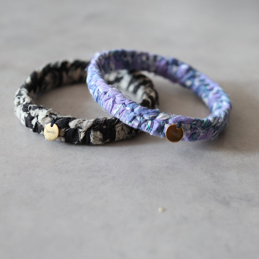 チャリティーバングル【purple & black】送料無料