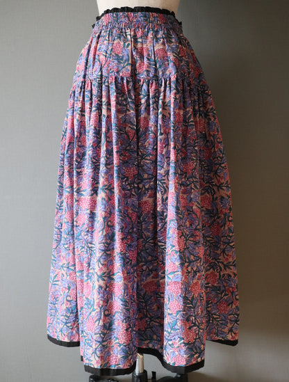 しなやかボリュームのティアードスカート -chai pink-