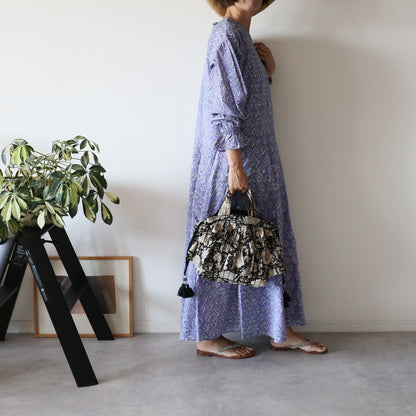 《即納》軽やかフリルの2wayキルトbag【black】