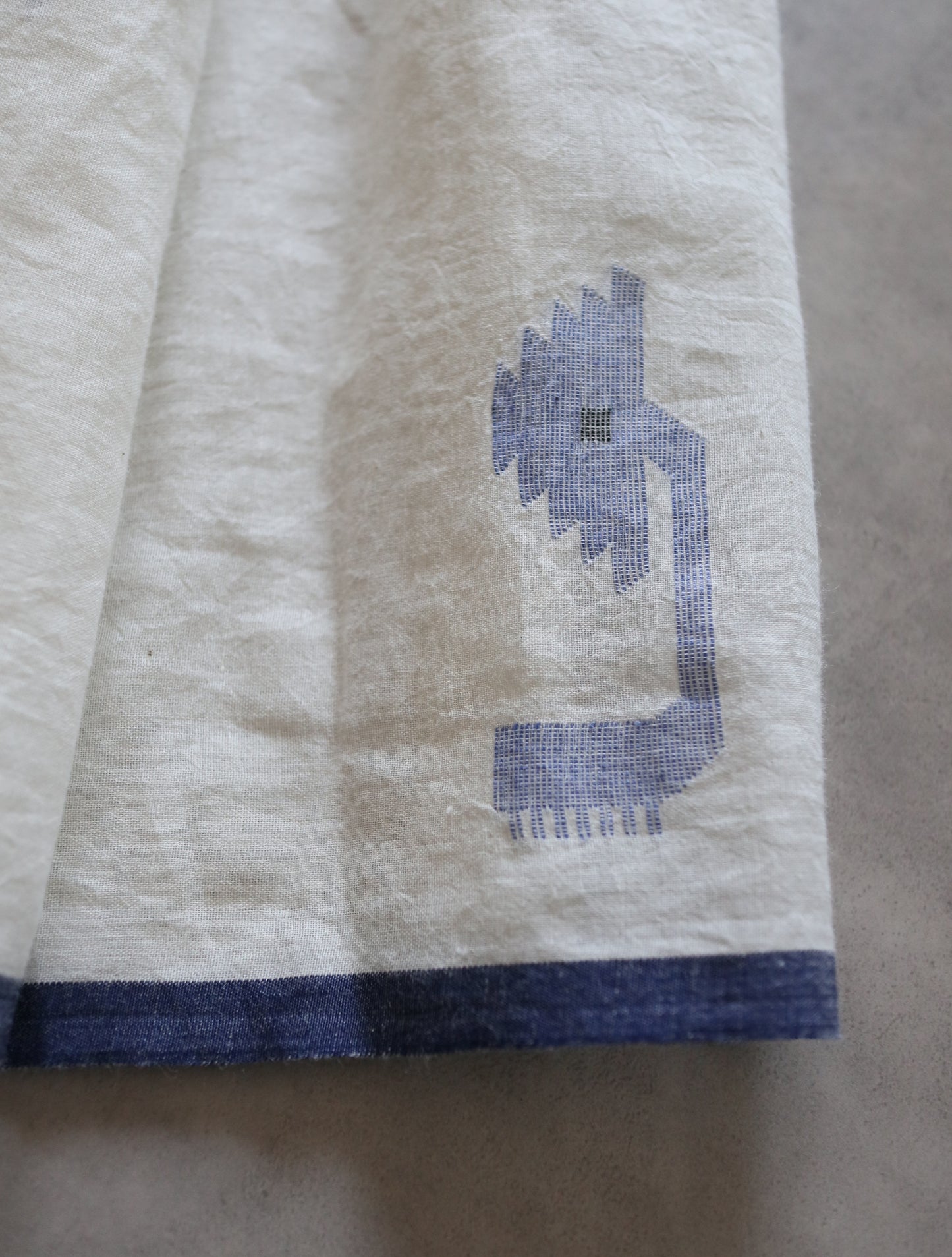 手織りジャムダニ綿の風纏うボリュームスカート【white】