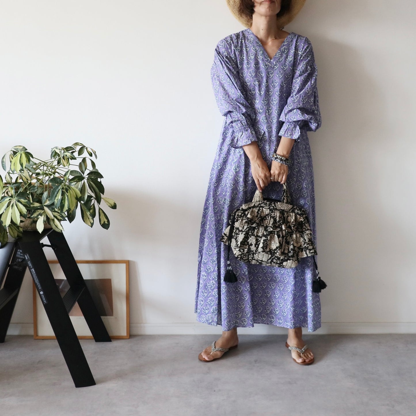 《即納》軽やかフリルの2wayキルトbag【black】