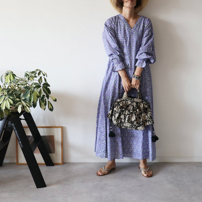 《即納》軽やかフリルの2wayキルトbag【black】