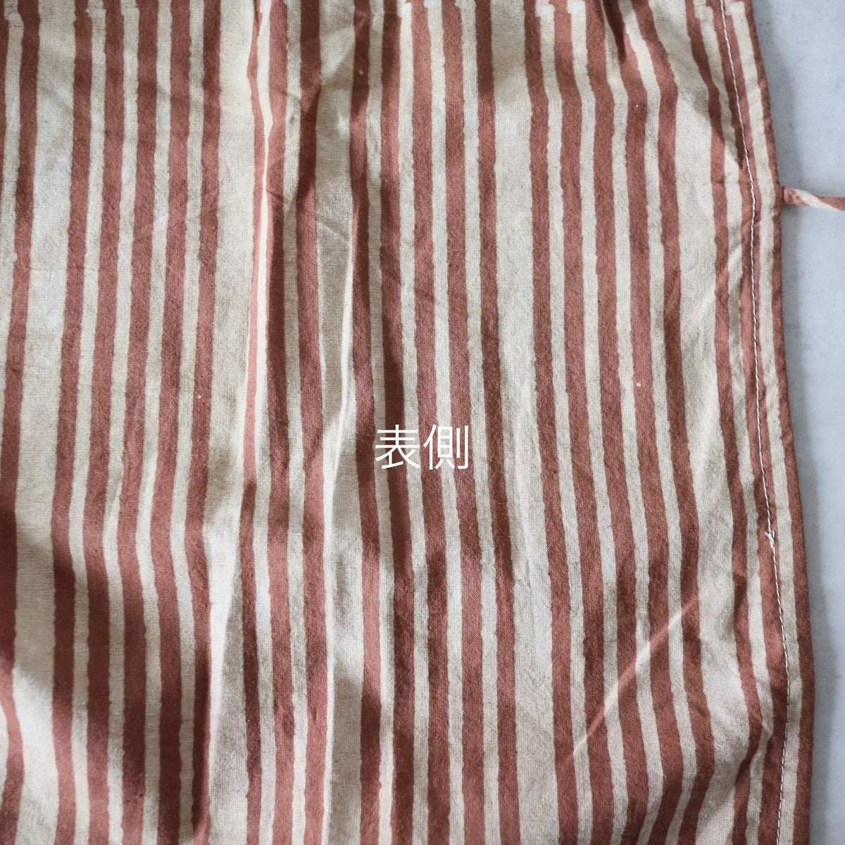 しなやかボリュームのティアードスカート -brown stripe-