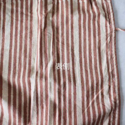しなやかボリュームのティアードスカート -brown stripe-