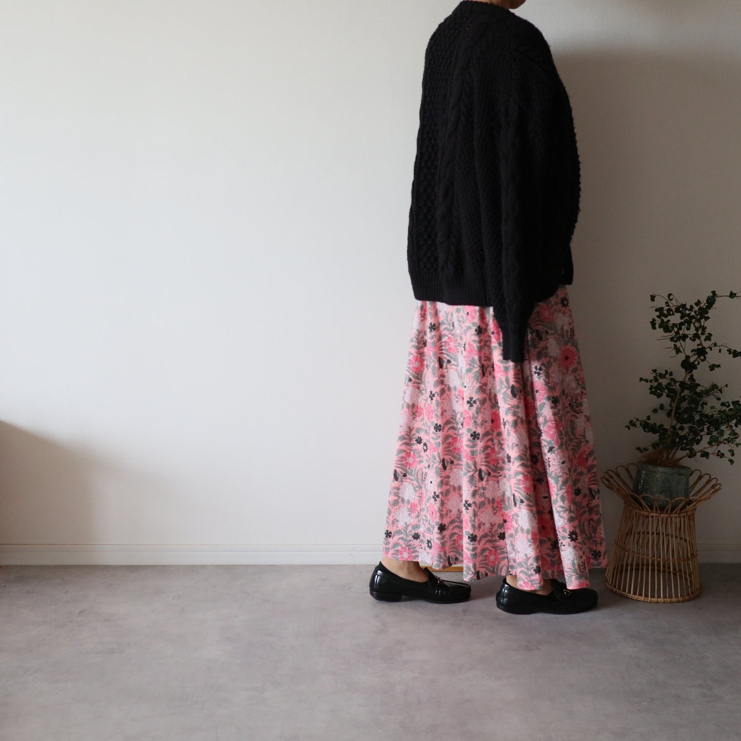 block print dress【pink】