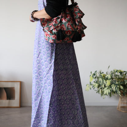 軽やかフリルの3wayキルトbag【green】